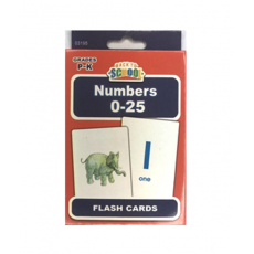 Numbers 0 -- 25 Flash Cards